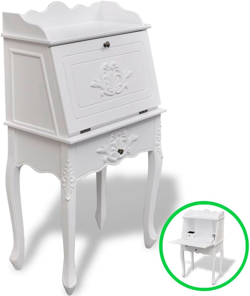vidaXL Bureau en style français Bois