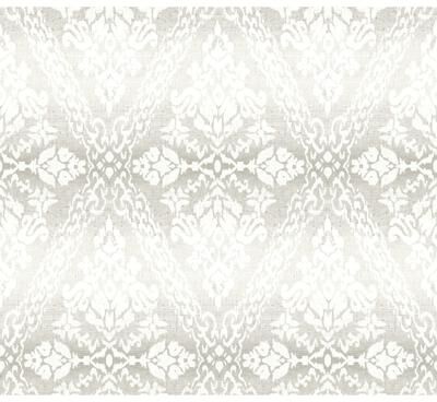 York Wallcoverings Tudor Diamond Damask Grey Wallpaper