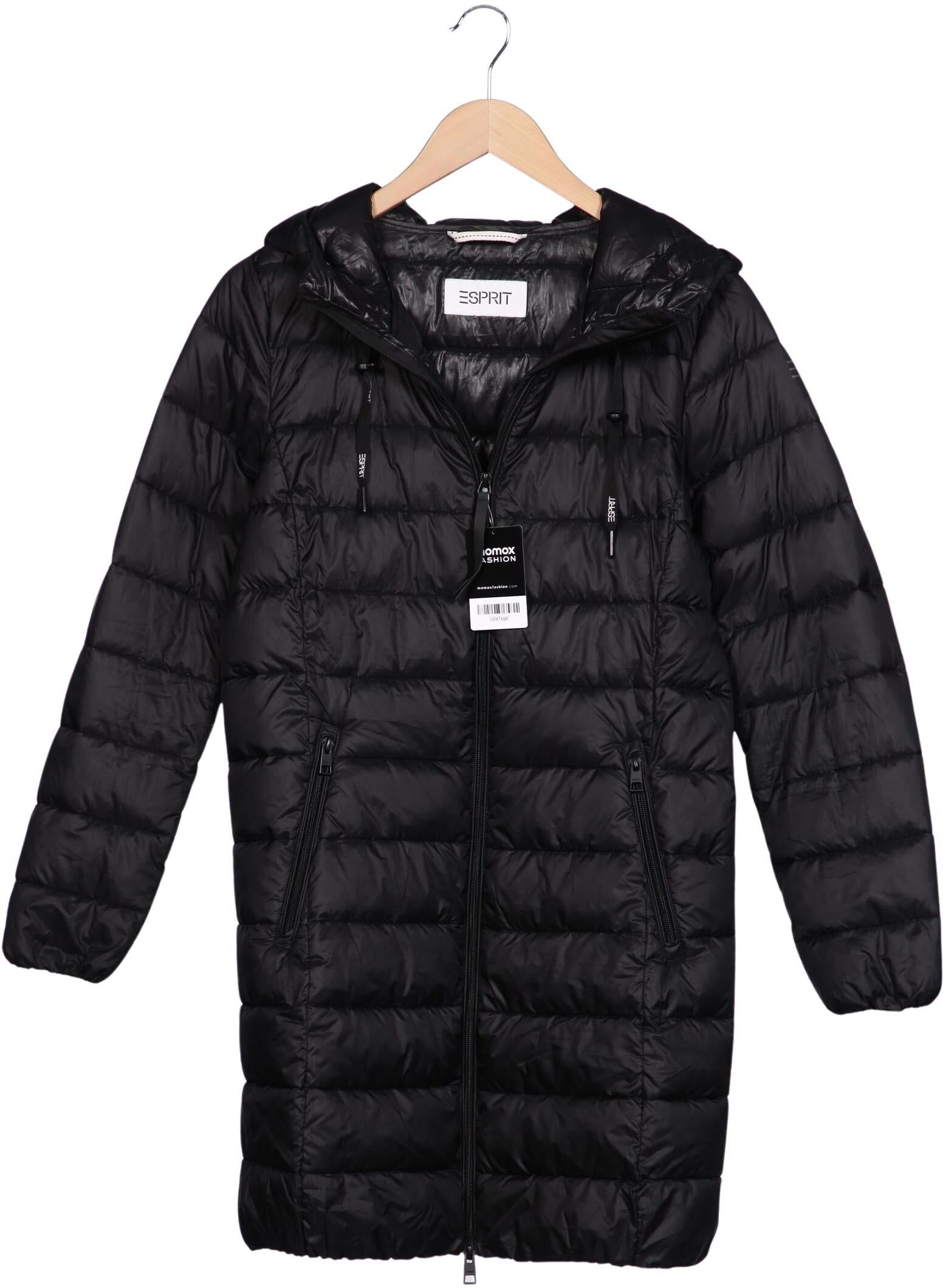 Esprit Damen Mantel, Schwarz, Gr. XS, Synthetik - Second Hand