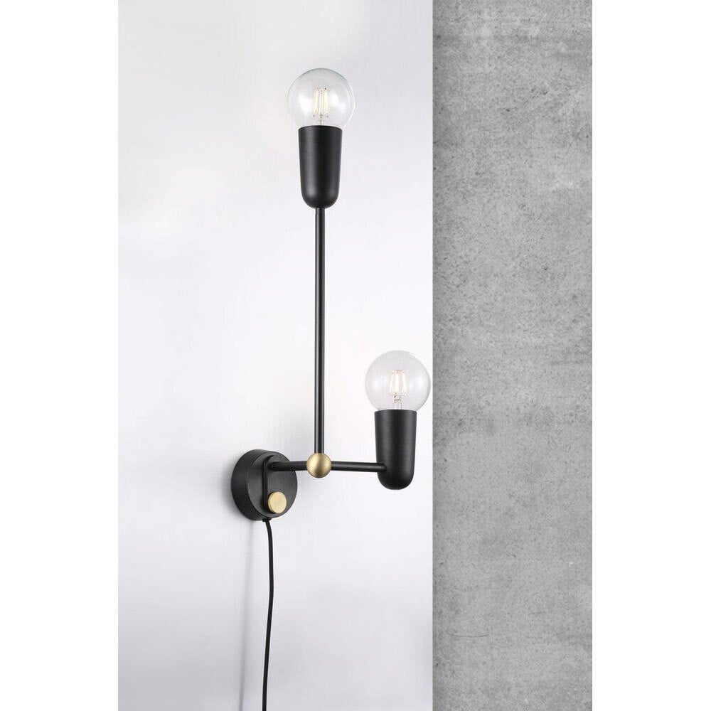 Nordlux Manhattan Wandlamp, Zwart, E27, IP20