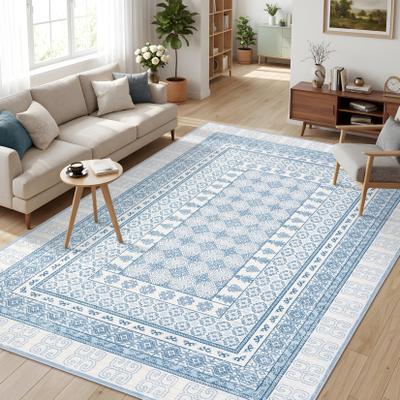 Garvee Vintage Oriental Floral Geometric Border Area Rug