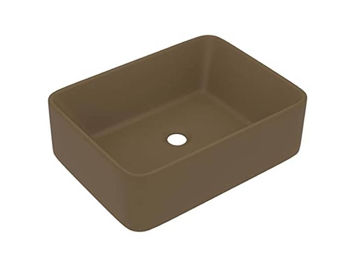 vidaXL Lavabo de luxe Crème mat 41x30x12 cm Céramique