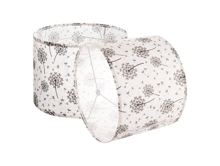 VEVOR Abat-jour tambour\, 2 pcs\, 33x33x25 cm\, abat-jour de remplacement moyen en lin pour lampes de table et lampadaires\, housse ronde pour lampe de chevet\, assemblage facile\, motif pissenlit clair