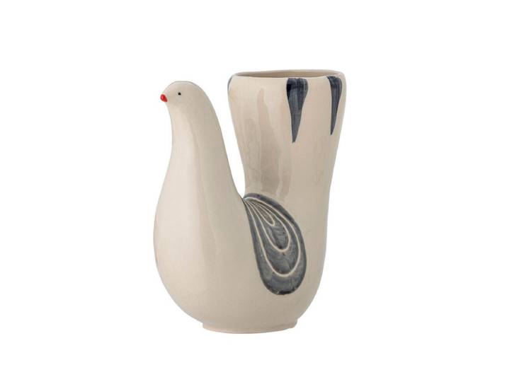 Vase Morina – Buntes Steingut - Beige - Luxusbetten24
