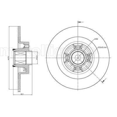 METELLI Bremsscheibe 23-0804 voll 270mm 10mm für RENAULT