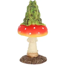Esschert Design, Aussendekoration, Fliegenpilz mit Frosch