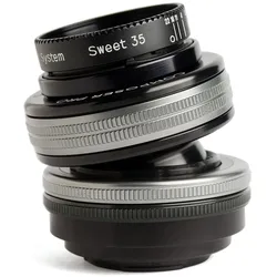 Lensbaby Composer Pro II incl. Sweet 35 Optic Nikon Z (Nikon Z, APS-C / DX, Vollformat), Objektiv, Schwarz, Silber