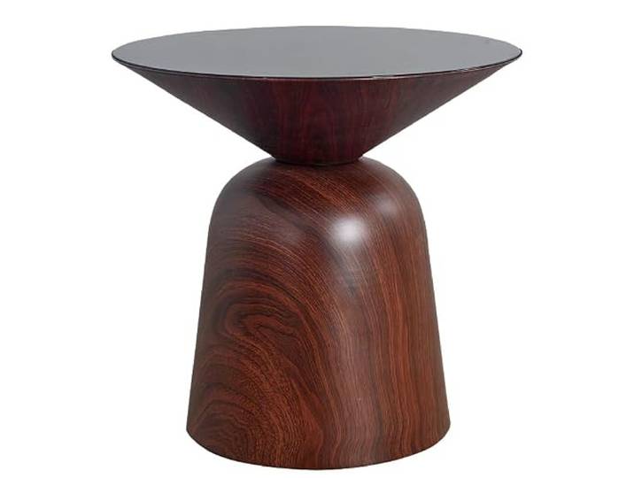 YCCHAH Sofatisch Wohnzimmer Sofa Beistelltisch Glas Couchtisch Kleine Wohnung Balkon Teetrinken Kleiner runder Tisch Einfacher Stil Wohnzimmer-Beistelltisch