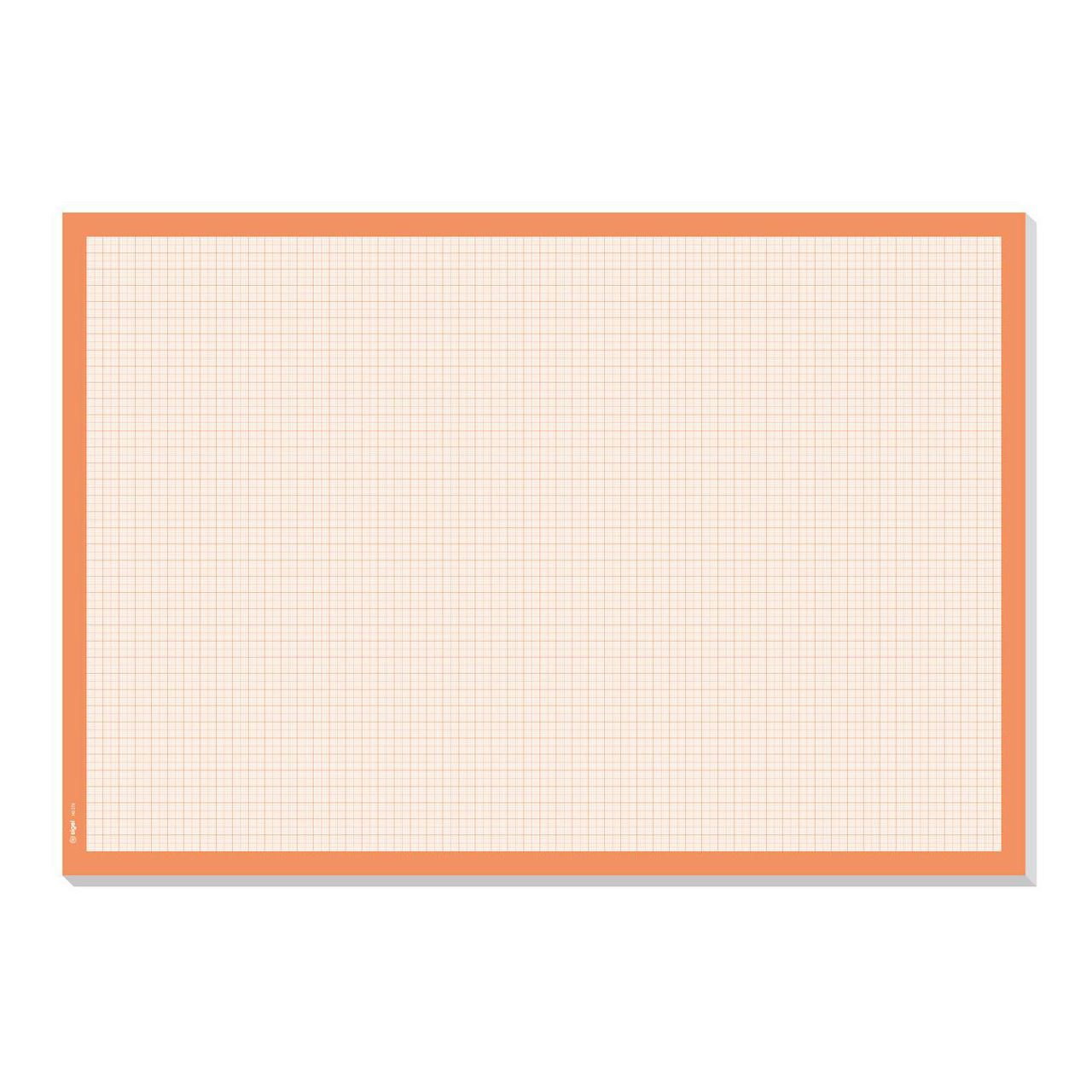 SIGEL Schreibtischunterlage Graph weiß/orange Papier 59,5 x 41,0 cm, 30 Blatt