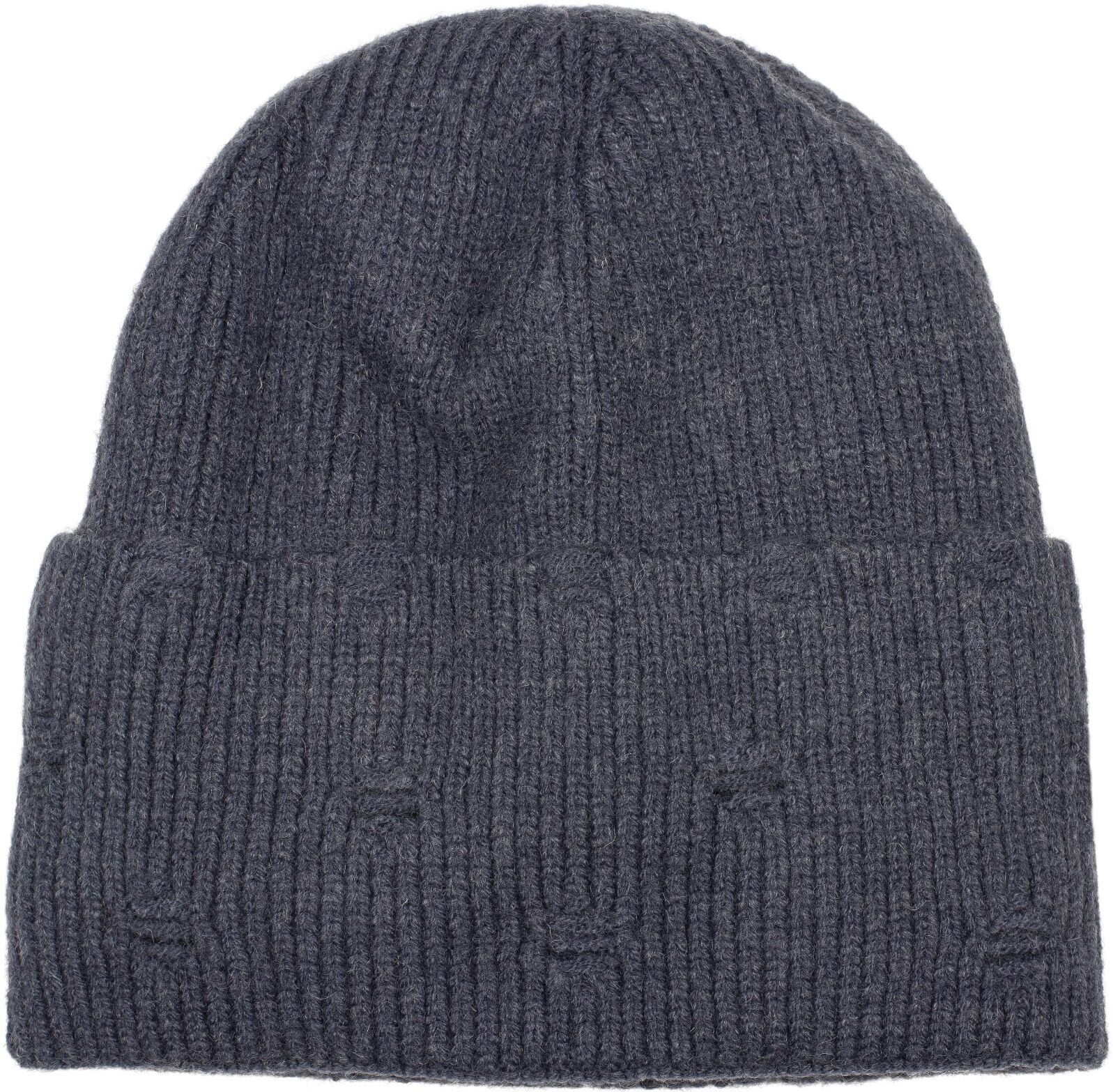 Strickmütze STYLEBREAKER "Strickmütze mit Rippenmuster und Rissen", Herren, blau (jeansblau), 100% Polyacryl PAN., Modisch, Mützen Strickmütze