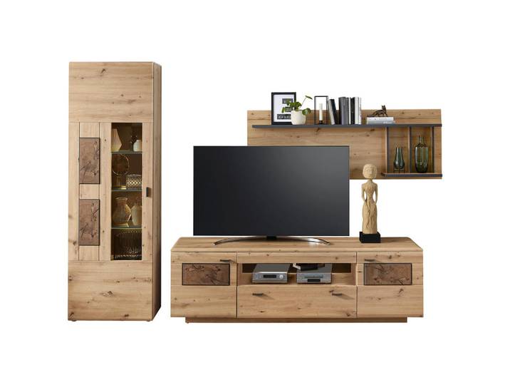 Livetastic Wandkombination MADERA II, ansprechendes Design, Soft-Close-Funktion, 300 cm breit, 201 cm hoch