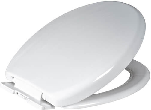 Showerdrape Seville White Wrap Over Plastic Soft-Close Toilet Seat