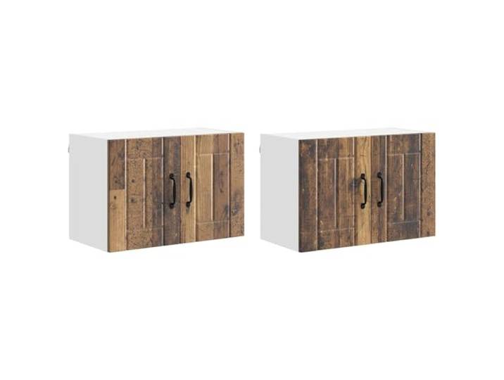 IBUQDDV Wandschrank Lucca 2 STK. Holzwerkstoff Paneel für Geschirrspüler Altholz Optik, rechteckige Form, für Innenküchen, robuster Rahmen, minimalistisches Design, moderne Ästhetik