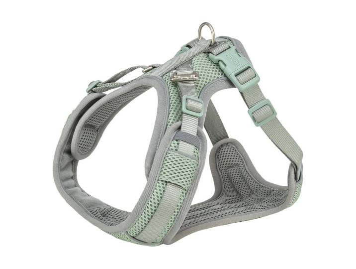 Hunde-Geschirr TRIXIE Premium FlexMesh Geschir L , grau (salbeigrün), L, Mesh, Tiergeschirre, Hunde-Geschirr, Geschirr mit spezellem Schnitt für kurze, kompakte Hunde