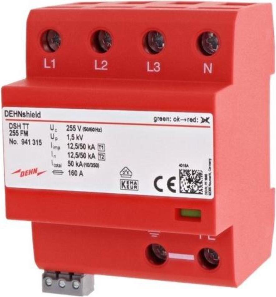 DEHN Kombi-Ableiter DSH TT 255 FM 3-p.TN-S-Systeme