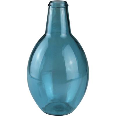 Bodenvase AM DESIGN, blau, B:20cm H:38cm T:20cm, Glas, Vasen, mundgelasen, Höhe 38 cm
