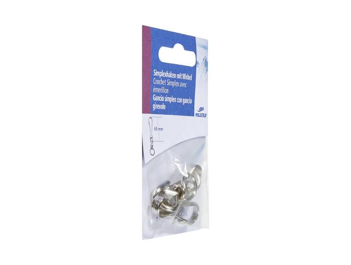 Meister + Co Simplexhaken mit Wirbel 6 × 2 cm