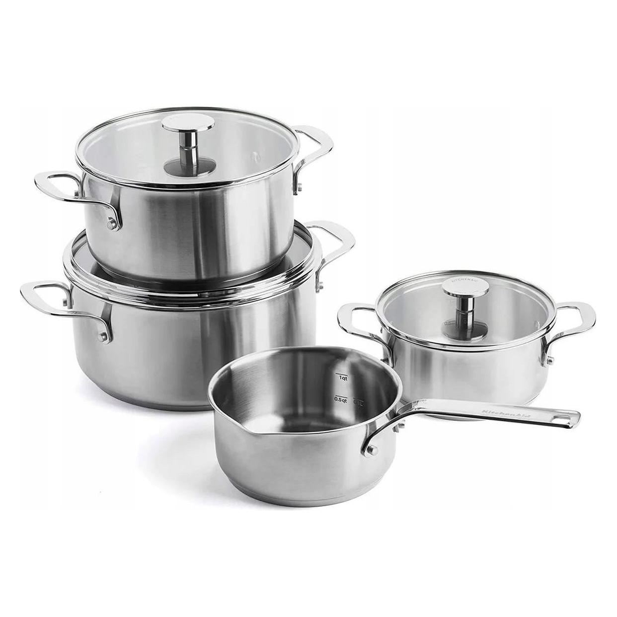 KitchenAid Stainless Steel Pannenset 4-delig (CC003575-001)