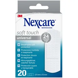 Nexcare® Soft Touch Universal Pflaster 2,50 x 7,20 cm, weiß