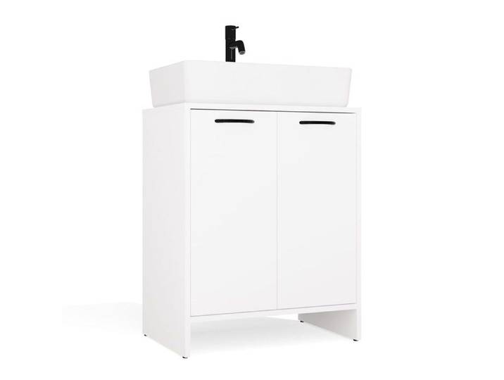 NINA - Meuble de salle de bain sous lavabo 2 portes - Blanc