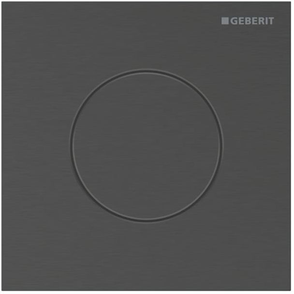 Geberit Typ 40 Urinal-Steuerung 116014QD1 pneumatisch, Round, schwarzchrom / gebürstet, easy-to-clean-beschichtet