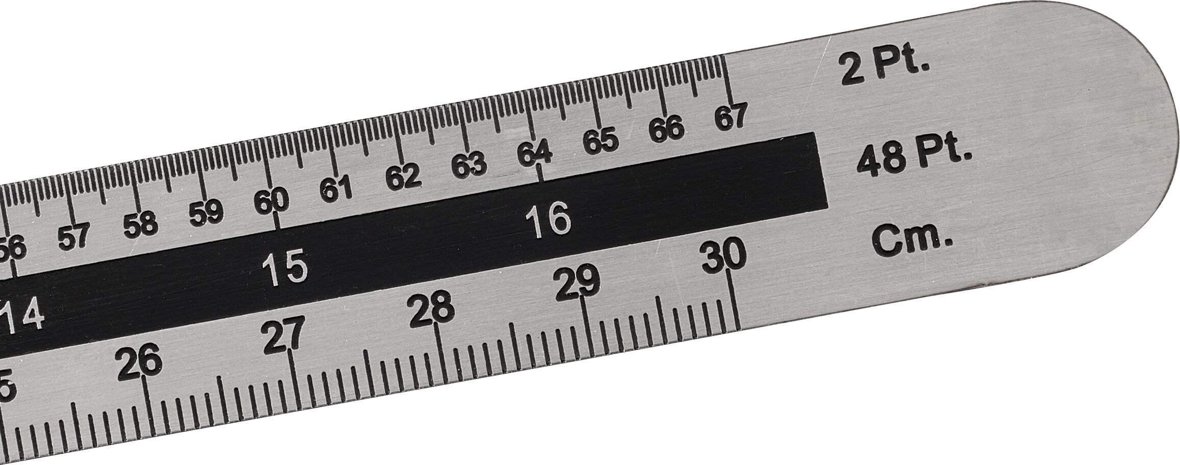 SPRINTIS Typomètre lignomètre 30 cm   avec butée, flexible, rostfreier Stahl, argent