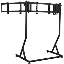 Thermaltake Triple Monitor Stand Pro Black (schwarz, f?r Monitore 17" - 55") (Boden, 55"), Monitor Halterung, Schwarz