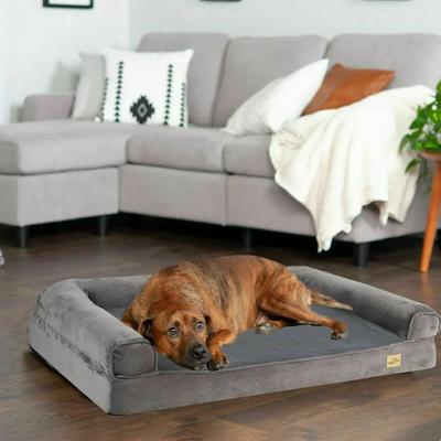 Uplifted Finds Orthopedic Dog Bed With Bolster Support And Washable Cover For Large Pets xl