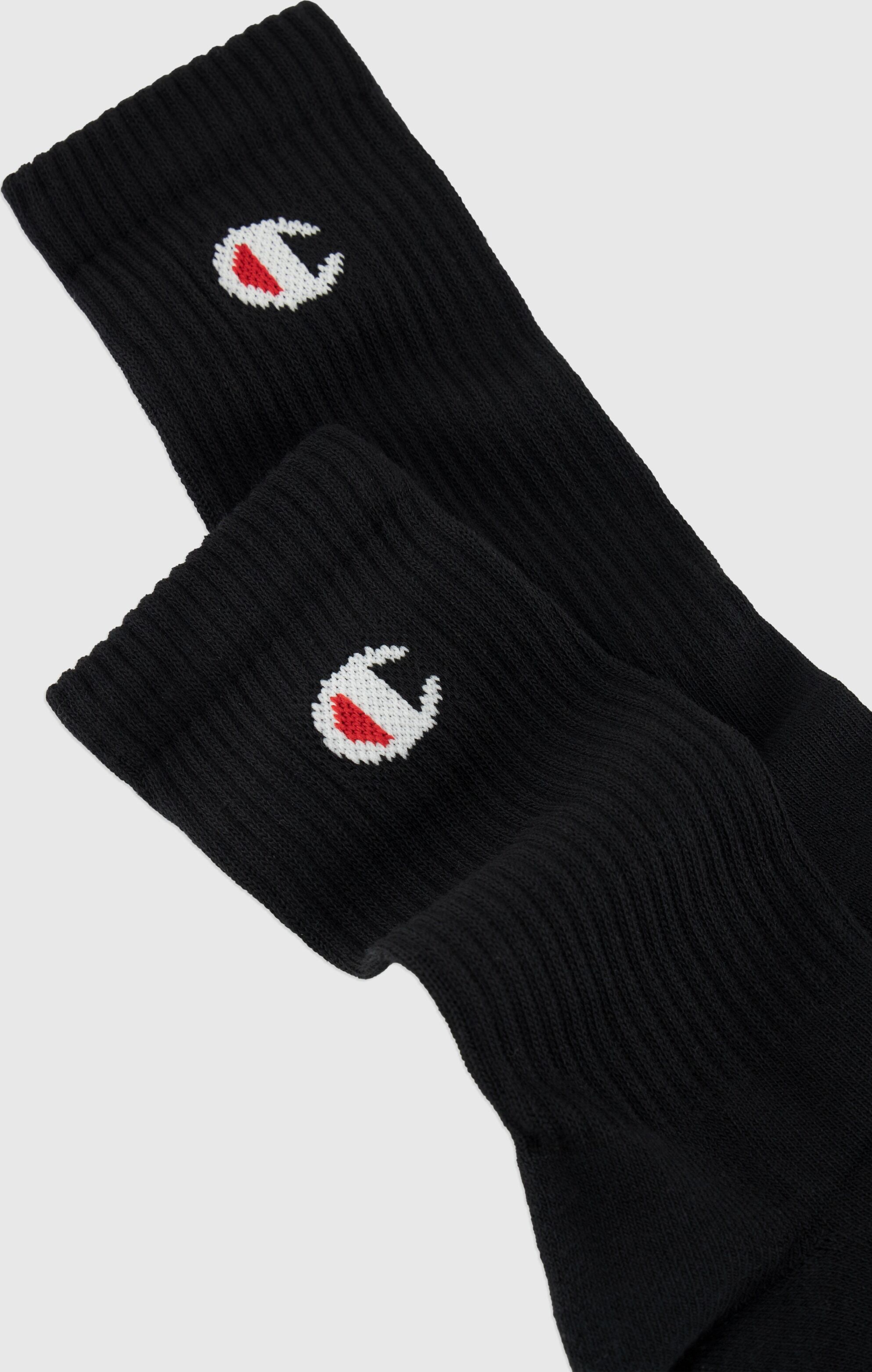 Tennissocken CHAMPION, Damen, Gr. 39-42, Sockengrösse, schwarz (6x schwarz), Obermaterial: 70% Baumwolle, 28% Polyester, 2% Elasthan, Socken Tennissocken, 6er-Pack, sportliche Tennissocken, mit Logoschriftzügen, aus Baumwolle 6x schwarz 39-42, Sockengröss