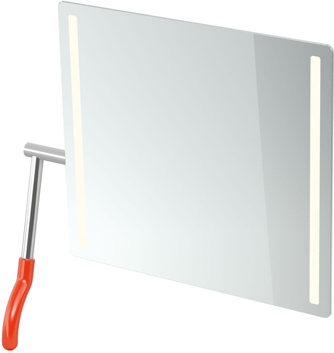 HEWI Serie 802 LifeSystem LED-Kippspiegel, Hebel links
