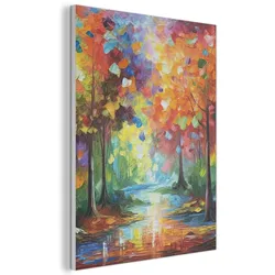 AKUSTIKBILD Landschaft - Wald - Farben - Natur Kunstdruck Schlafzimmer 50x70 cm