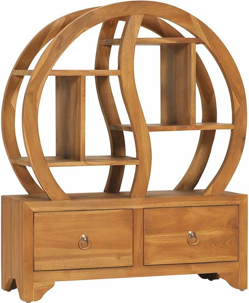 vidaXL Armoire avec étagère Yin Yang 68x26x83 cm Bois de teck massif