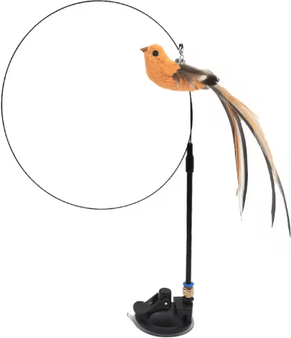 Inspire Picks Feather Flight Interactive Bird Teaser Wand Toy For Cats d sucker