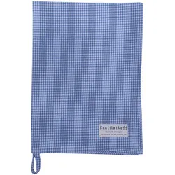 Krasilnikoff Geschirrhandtuch kleinkariert aus Baumwolle, 50x70 cm, thunder blue