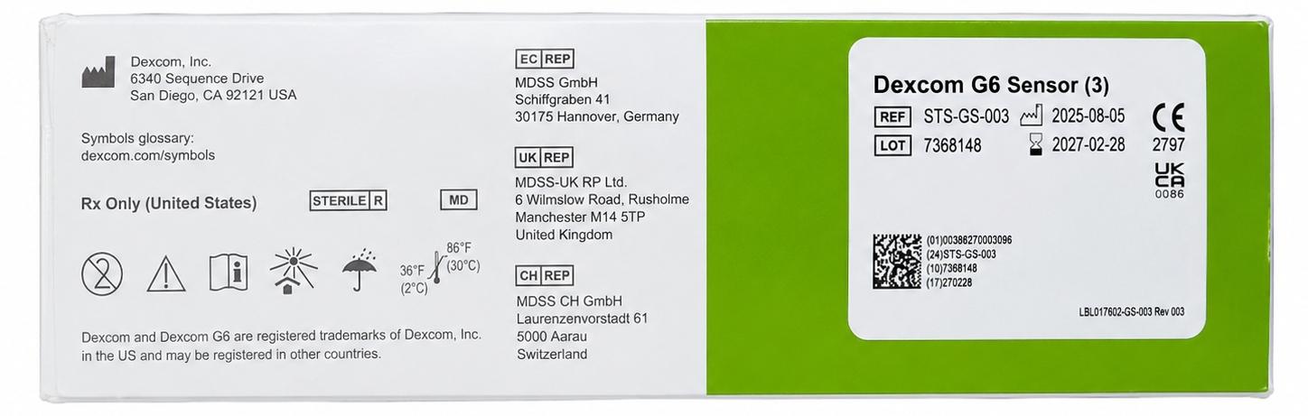 Dexcom G6 Applikator Sensor Einweg-Set STS-GS-003 (1 Stück)