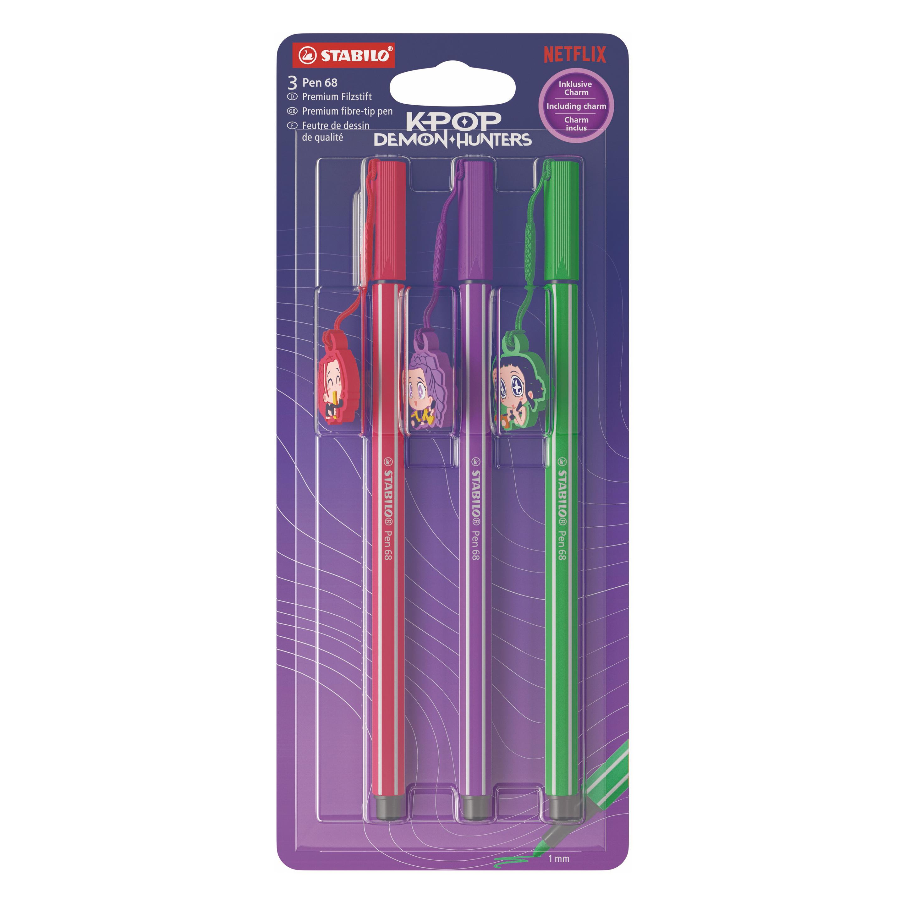 Stabilo Fasermaler Pen 68 Blister K-pop Demon Hunters Limited Edition (3x) (106803011)