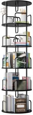 Kodotan sofa Rotating Bookshelf Tower 5 Tier, Spinning Bookcase, Vertical Turning Round storage Bookshelf