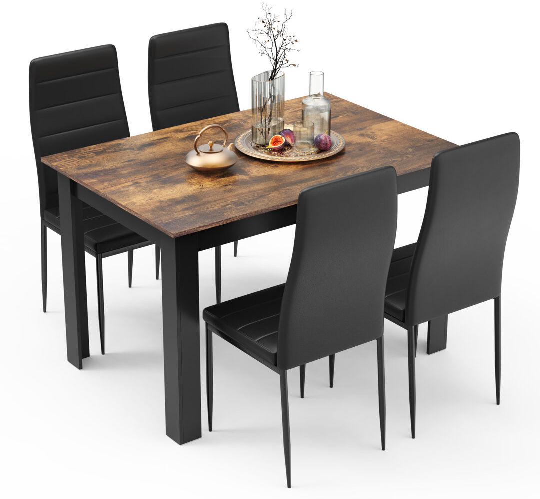 Brambly Cottage 4 -Person Dining Set Brown