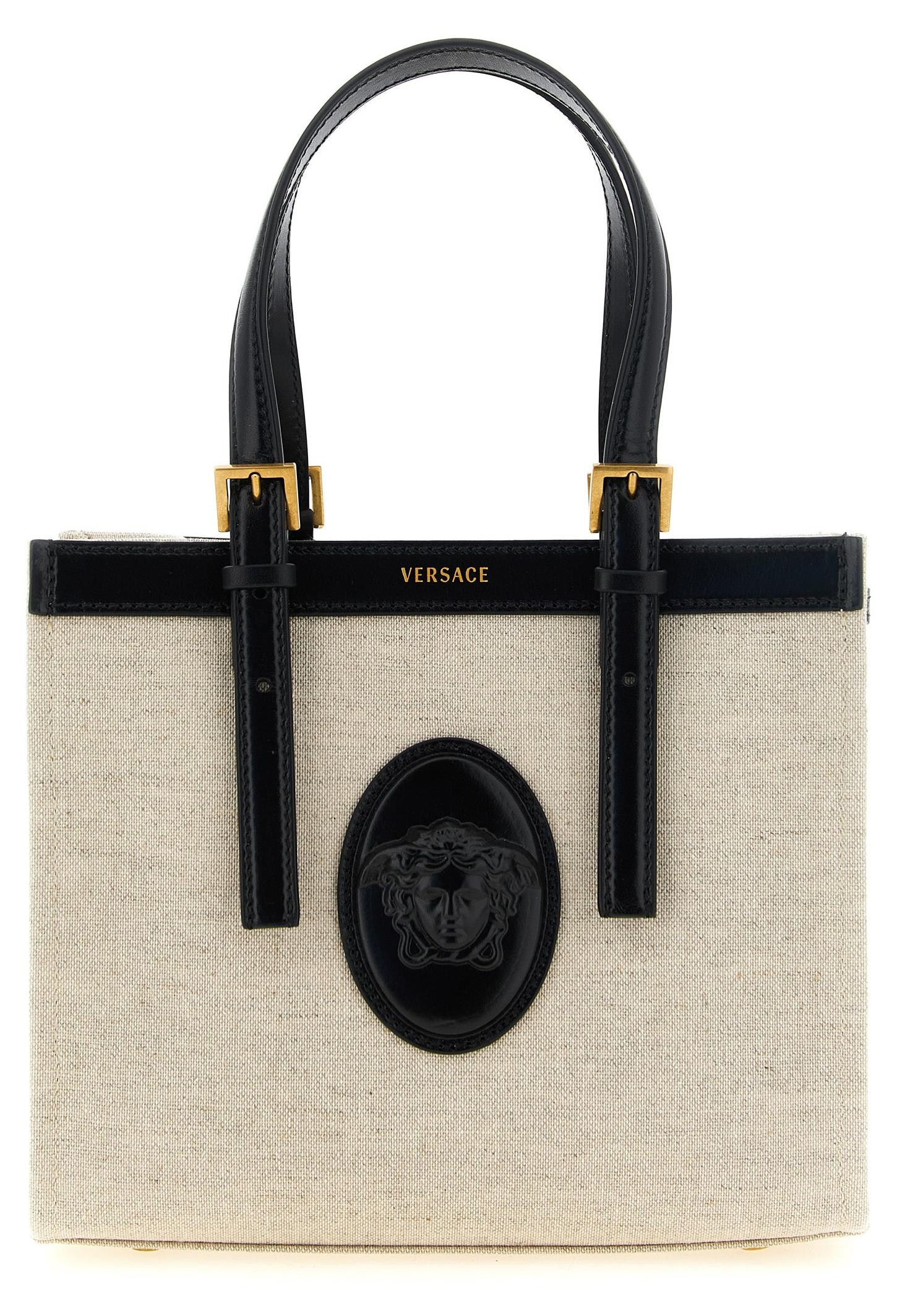 Versace Shopper aus Leinen in Beige