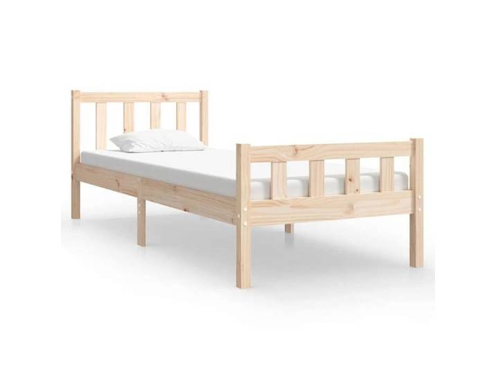 En solde  Lit simple&lit adulte Structure de lit - Cadre de lit - 90x190cm bois massif 2230914