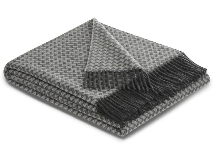 Plaid BIEDERLACK Vivo , blau (antracite), B:130cm L:170cm, Kaschmir, Schurwolle, Wohndecken, Plaid, mit hohem Kaschmiranteil