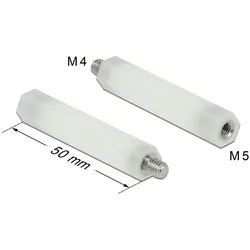 DELOCK Abstandshalter M 5 x M 4,Sechskant,Innen/Außen 50 mm