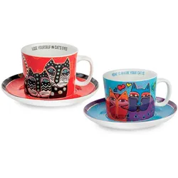 Cappuccinotassen Set Fantastic Felines - Home/Eyes