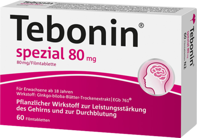Dr.Willmar Schwabe GmbH & Co.KG TEBONIN spezial 80 mg Filmtabletten 60 St 06997448