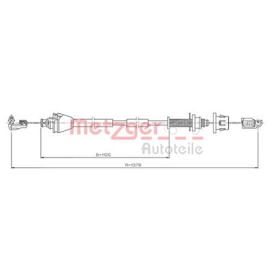 Metzger Autoteile Gaszug [Hersteller-Nr. 3.RE001] für Renault