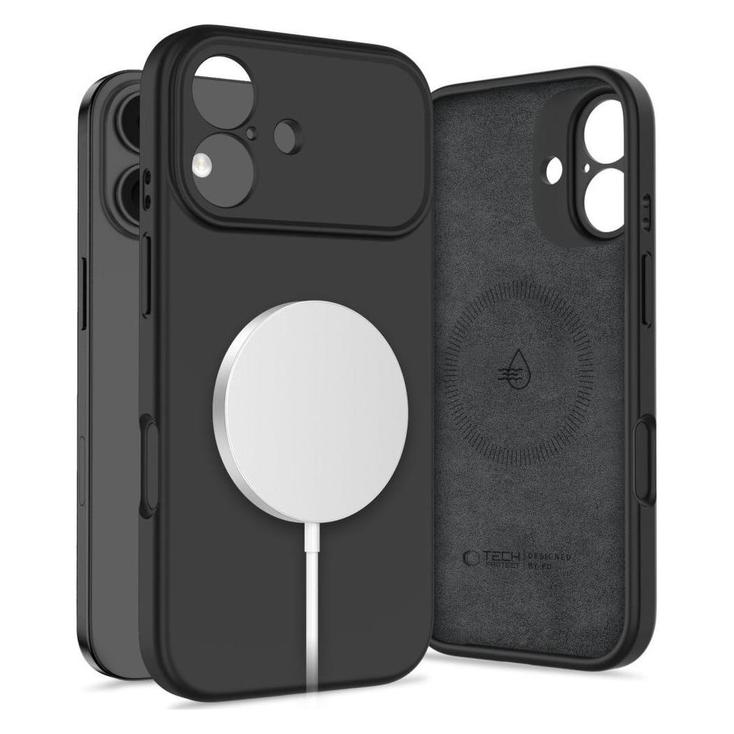 Tech-Protect Silikon MagSafe Hülle für iPhone 17 - Schwarz (Apple iPhone 17) (199056)