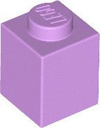 25 LEGO-stenen type 3005 in middelpaars lavendel
