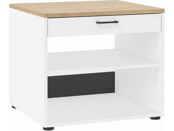 Schildmeyer Waschmaschinenumbauschrank Solea, mit praktischem Auszug, Breite 67 cm, Made in Germany (1-St) praktischer Auszug zum Abstellen eines Wäschekorbs, Made in Germany