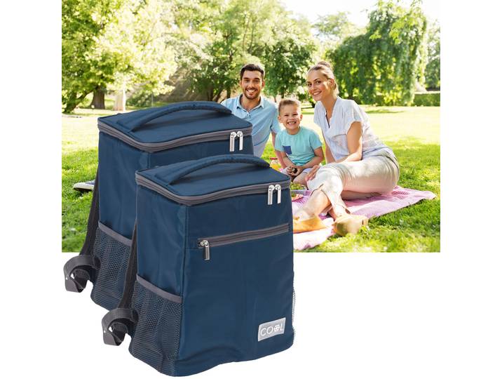 2er-Set Kühlrucksack, Nylongewebe, wasserabweisend, 10 l
