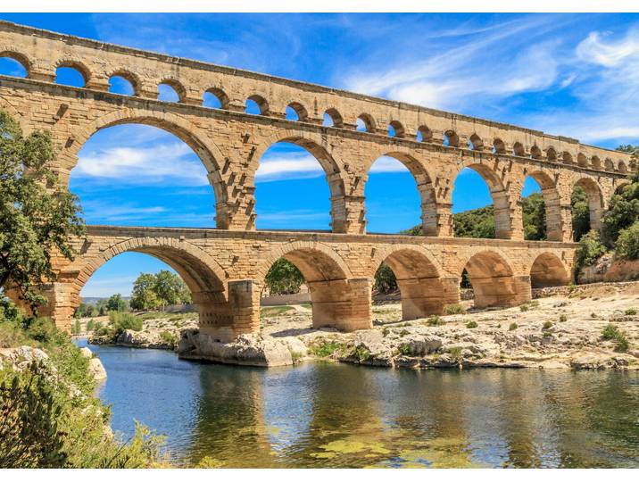 Fototapete PAPERMOON Pont du Gard Aqueduct , bunt, B:2m L:1,49m, Vlies, Tapeten, Fototapete